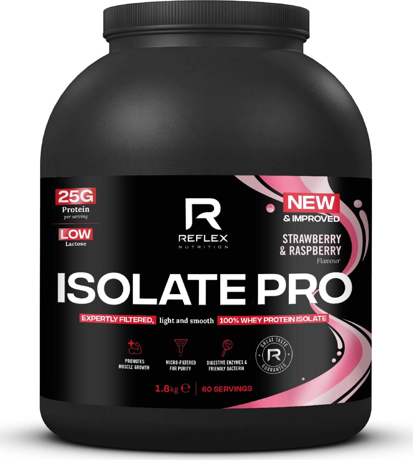 Reflex Isolate PRO 1,8 kg, jahoda malina