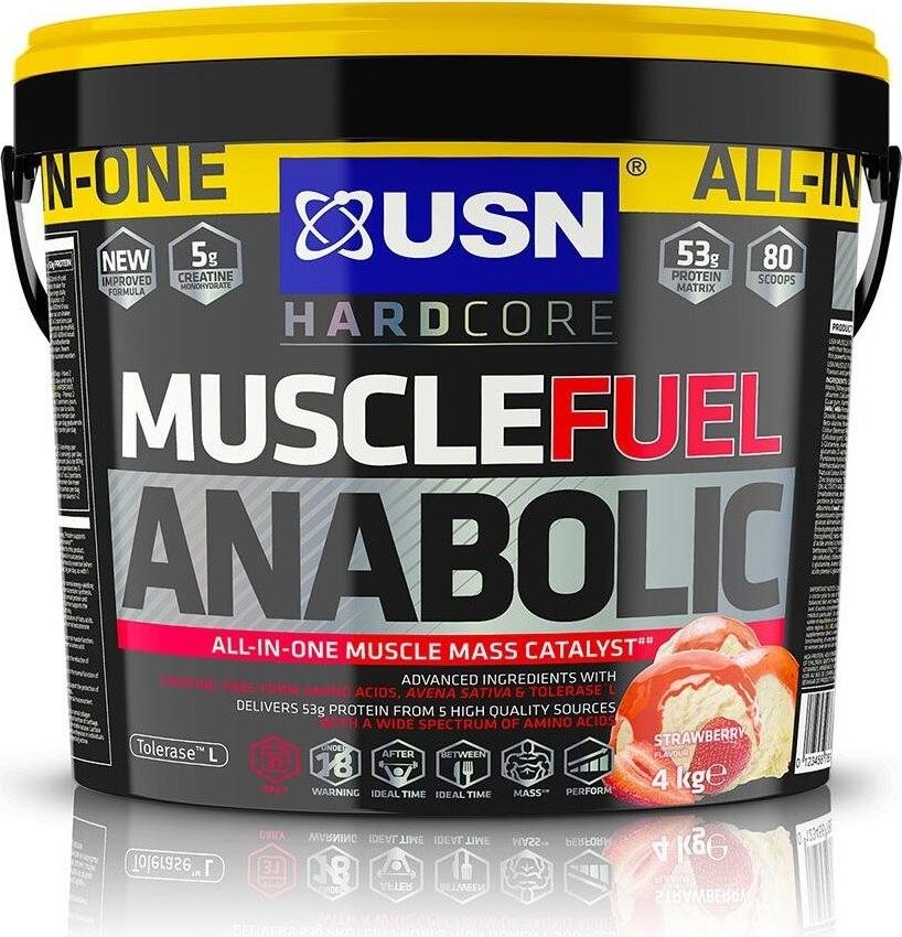 USN Muscle Fuel Anabolic, 4000 g, jahoda