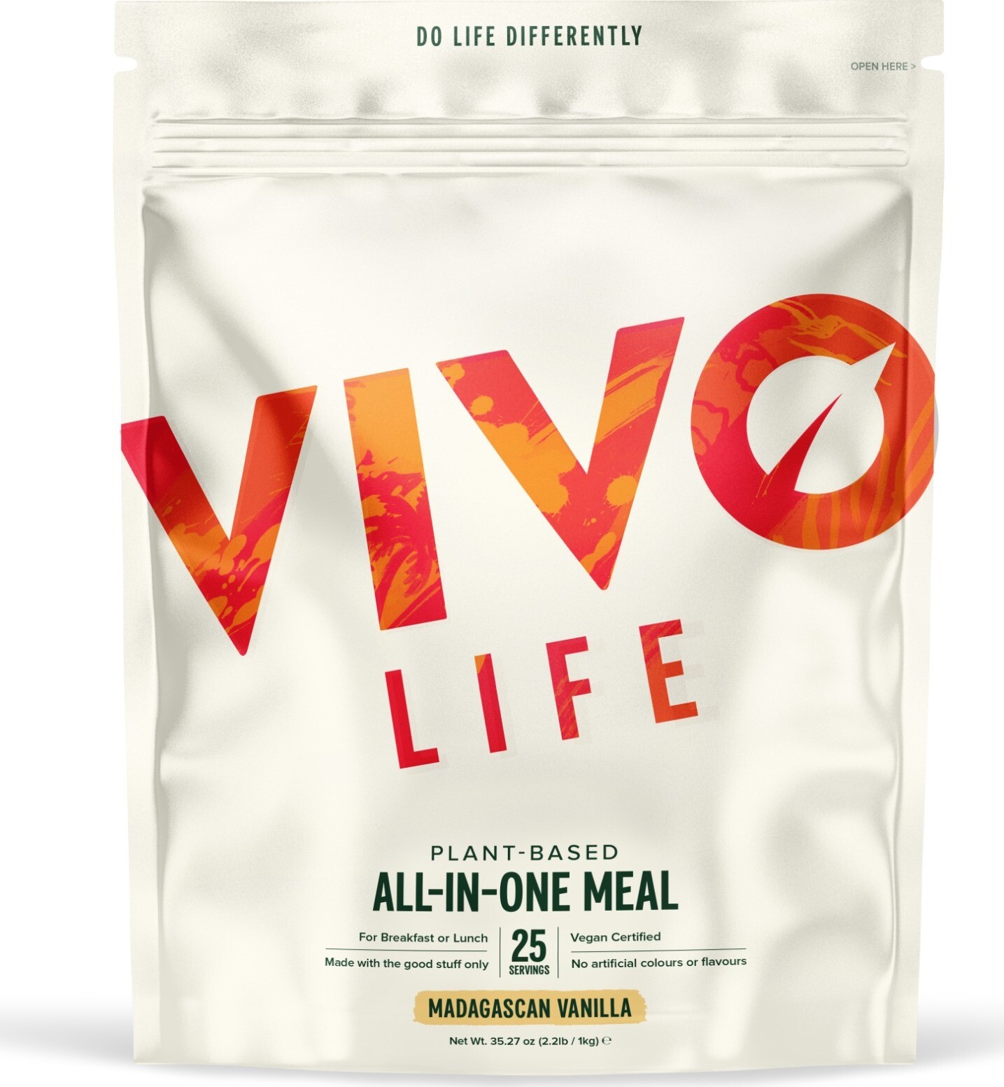 Vivo Life Whole Meal Vanilka – Nutrične kompletný vegán proteín jedlo (1000 g)