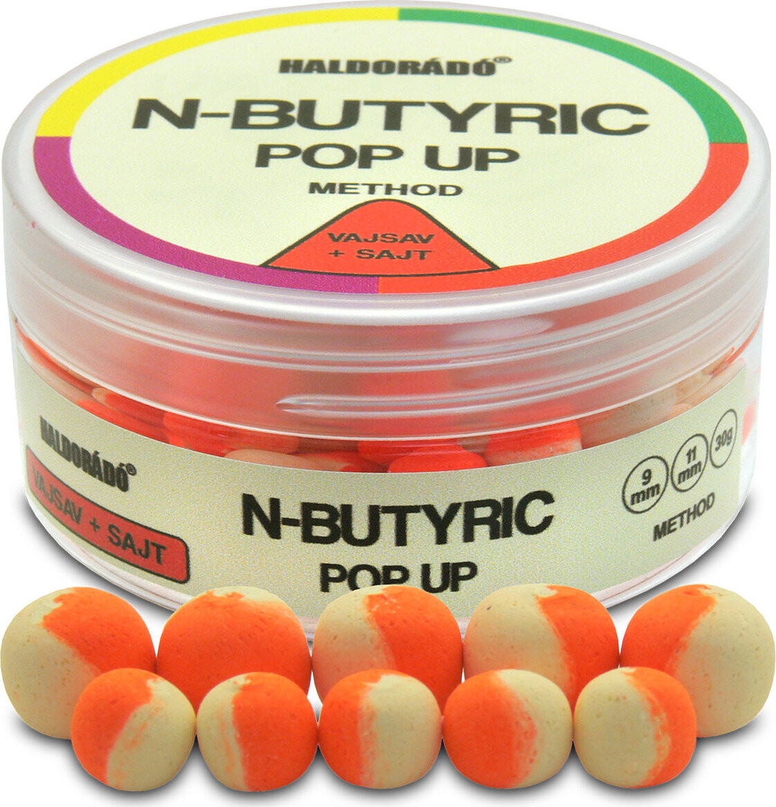 Haldorádó Pop-Up N-Butyric Method 30 g 9 + 11 mm Kyselina maslová/Syr
