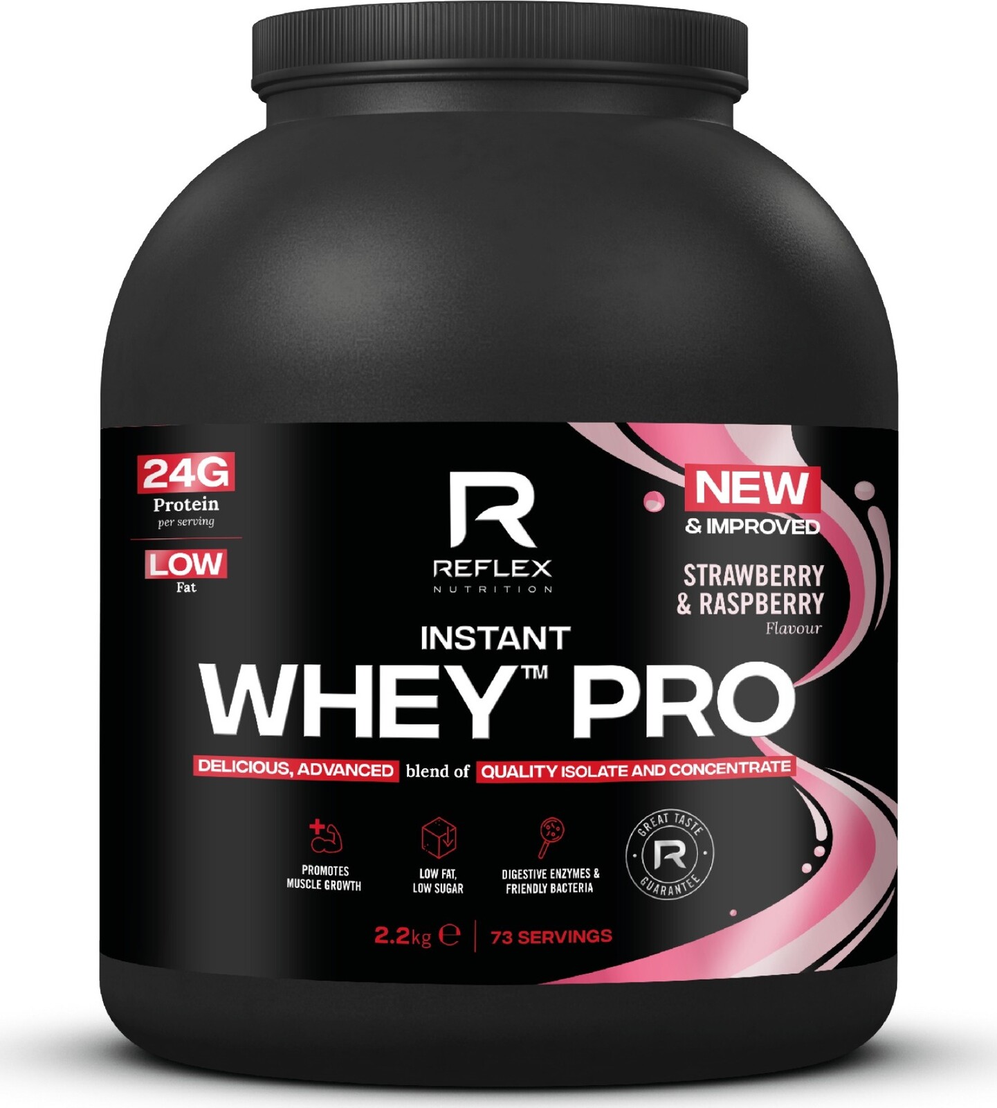 Reflex Instant Whey PRO 2200 g, jahoda a malina