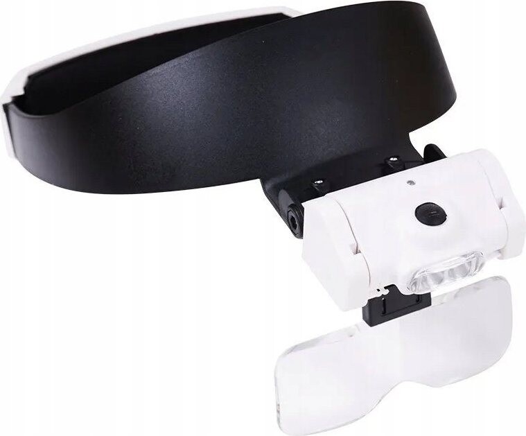 Verk 09128 náhlavná lupa s LED osvetlením (zväčšenie 1×; 1,5×; 2×; 2,5×; 3,5×)