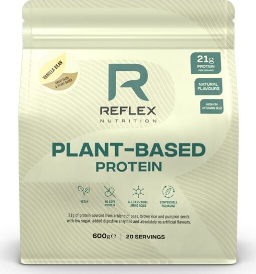 Reflex Plant Based Protein 600 g, vanilla bean