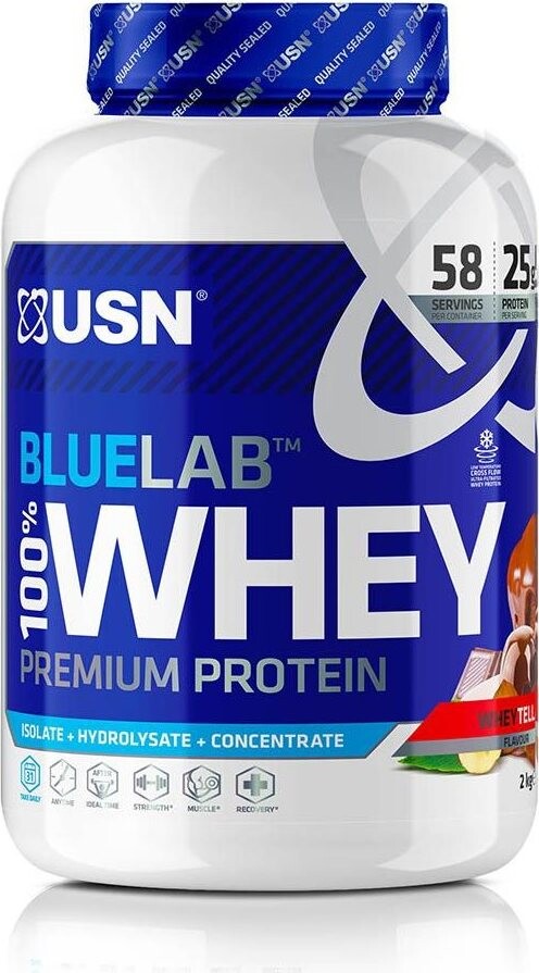 USN BlueLab 100 % Whey Premium Protein, 2 000 g, lieskový oriešok