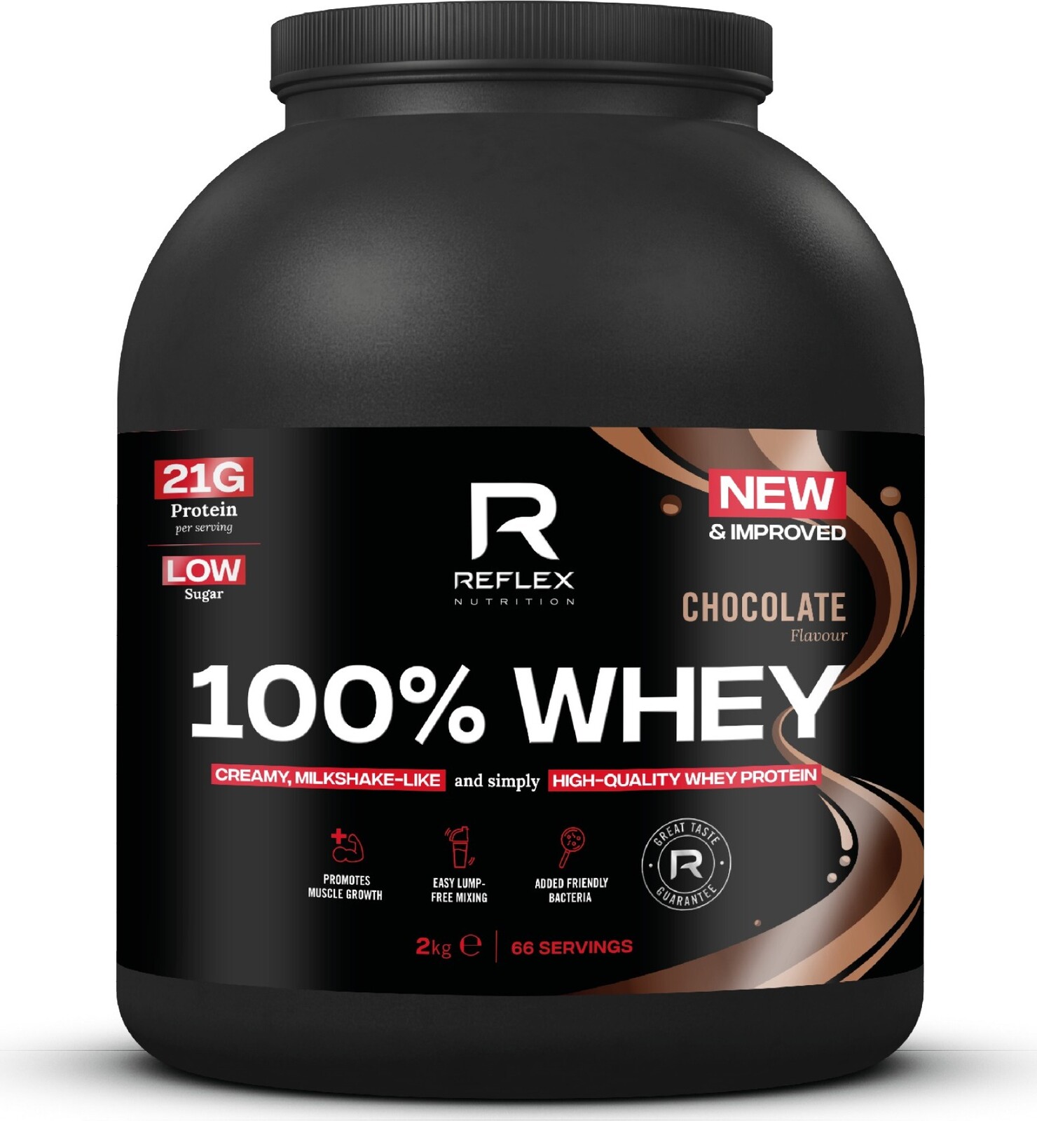 Reflex 100 % Whey Protein 2000 g, čokoláda