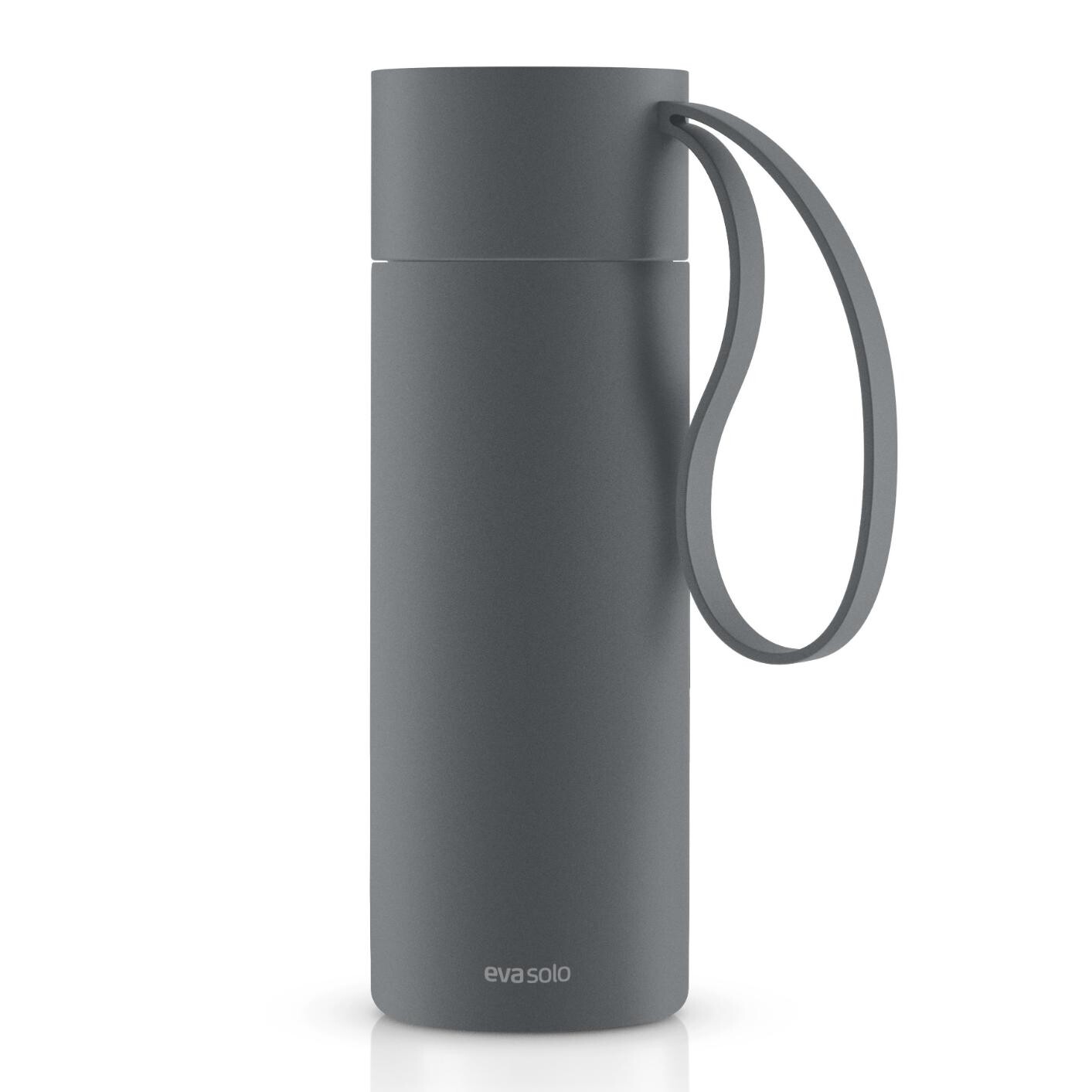 Cestovný hrnček TO GO 350 ml, šedá, nerezová oceľ, Eva Trio