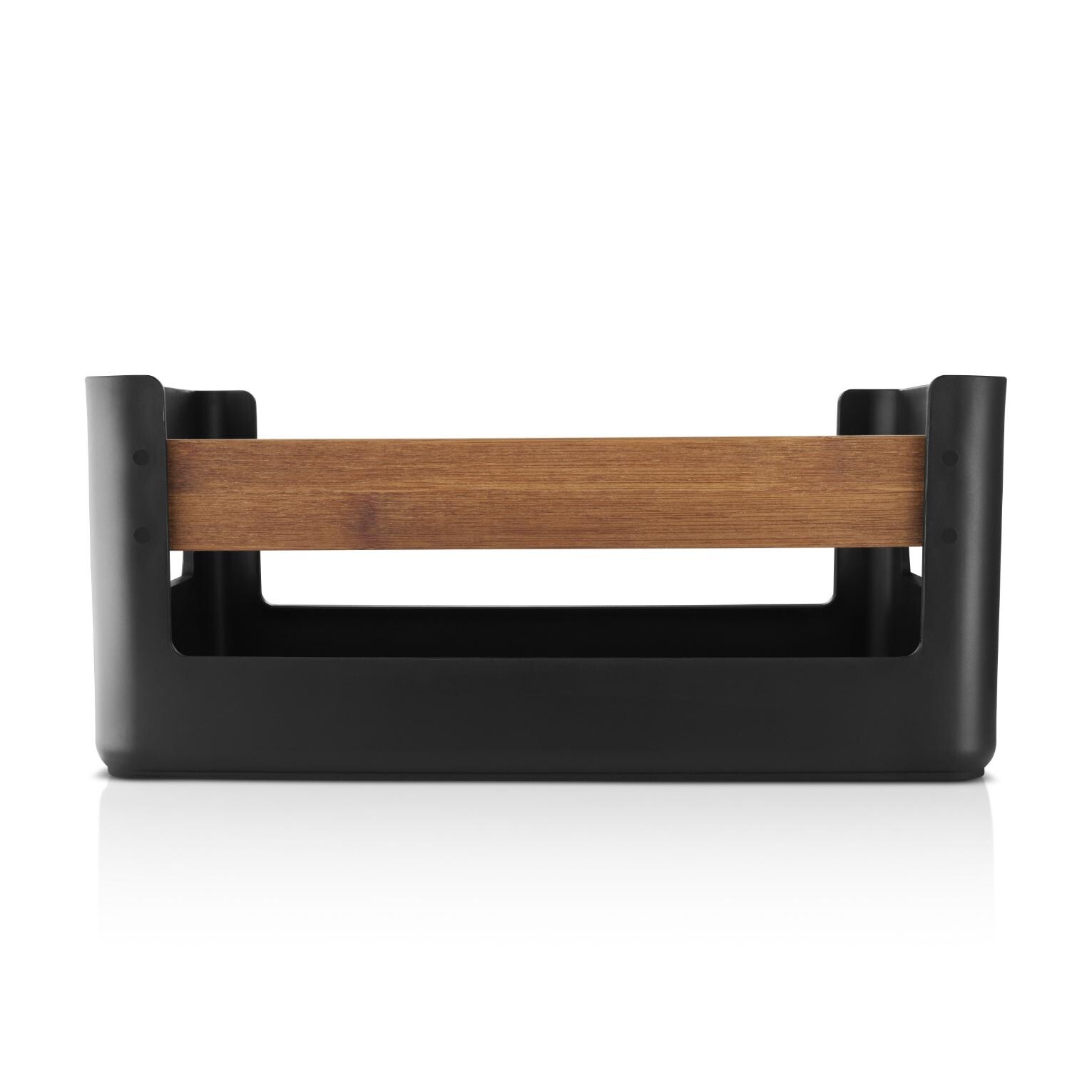 Kuchynský organizér NORDIC KITCHEN 32 x 23 cm, čierna, plast/bambus, Eva Trio