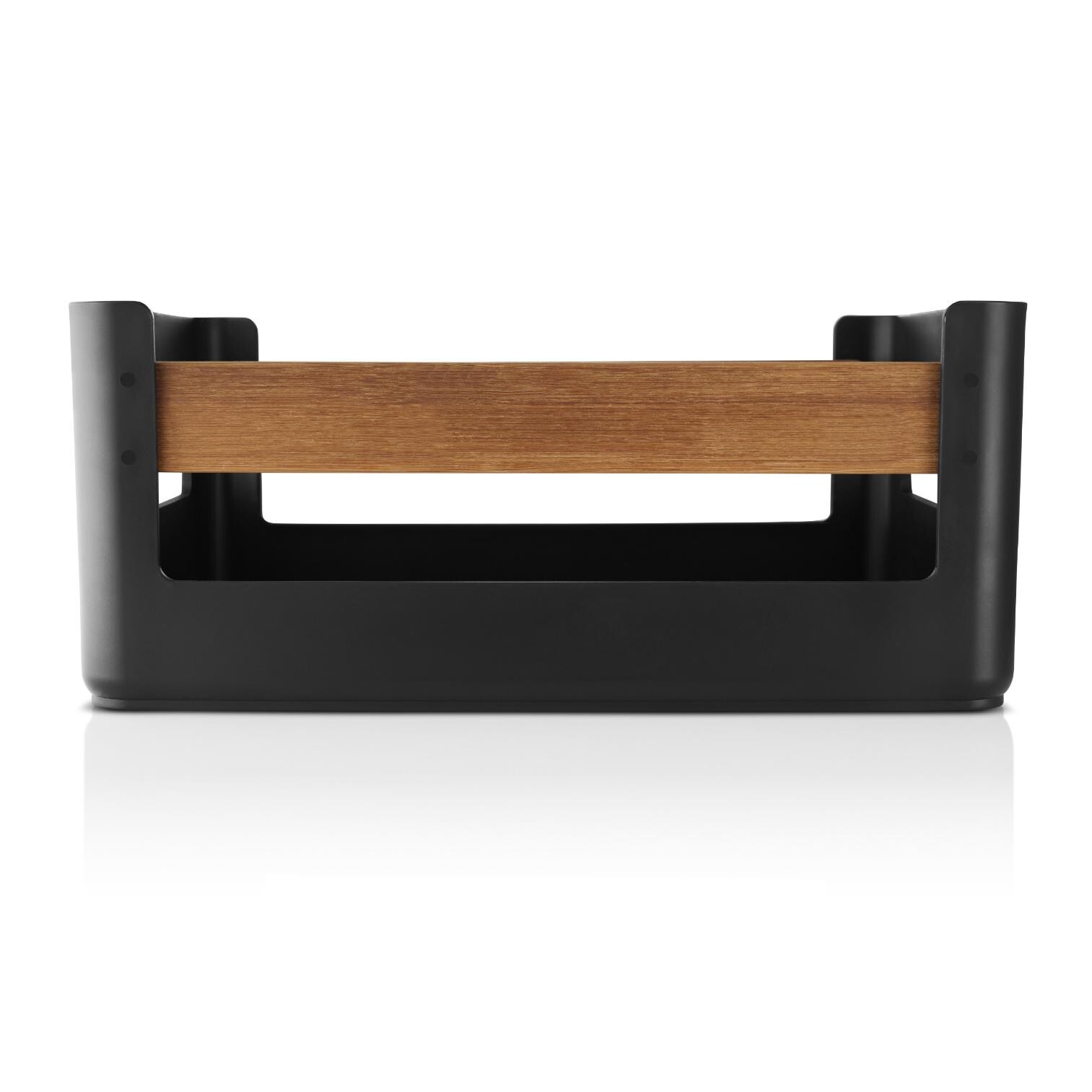 Kuchynský organizér NORDIC KITCHEN 38 x 27 cm, čierna, plast/bambus, Eva Trio