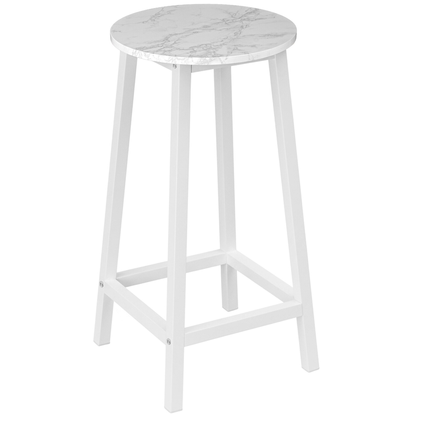 Barová židle FLINT WHITE bílý mramor