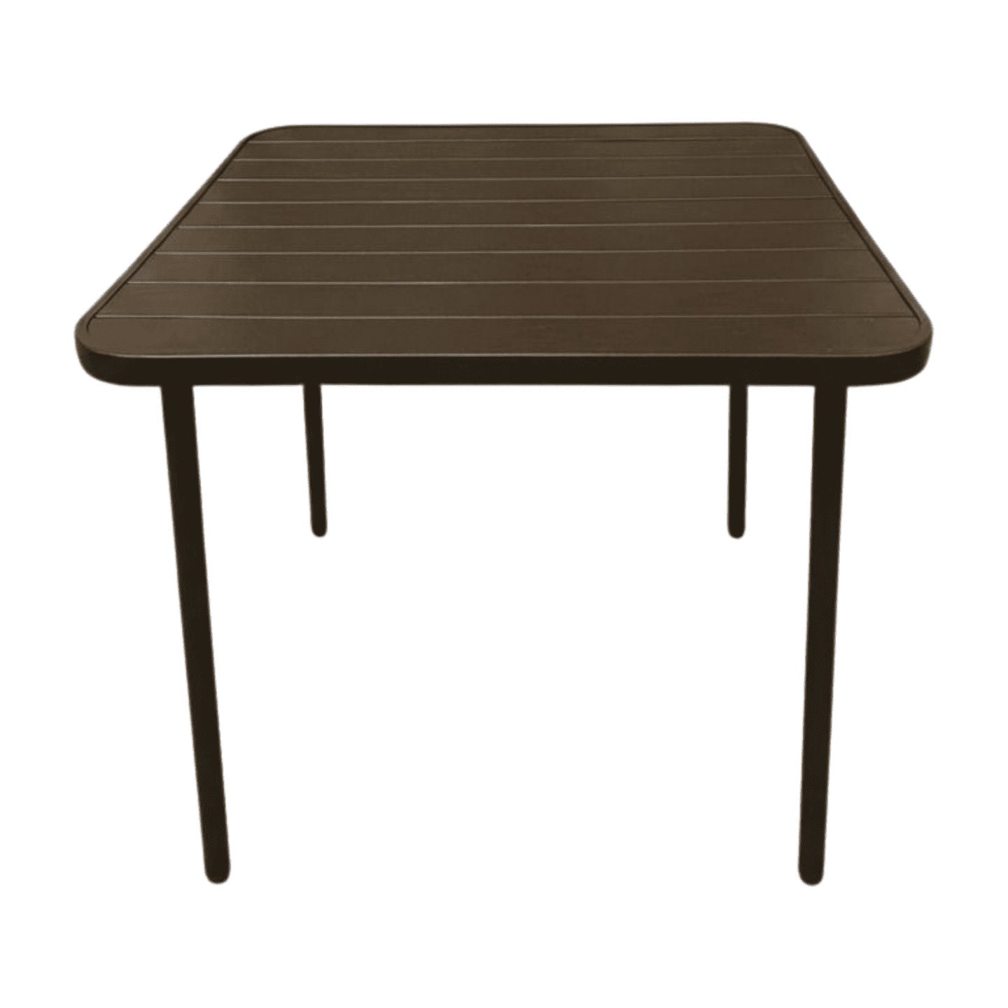 Čtvercový zahradní stolek QAUTRO 80x80 cm hnědý
