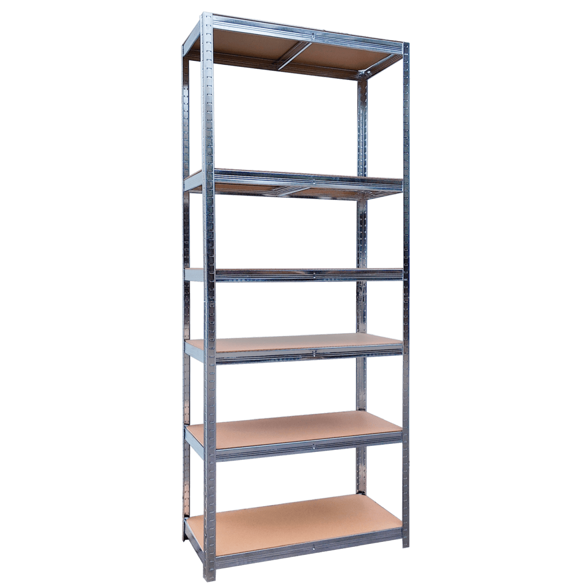 Dílenský regál HOUSE s 6 policemi 90x40x180 hnědý/stříbrný