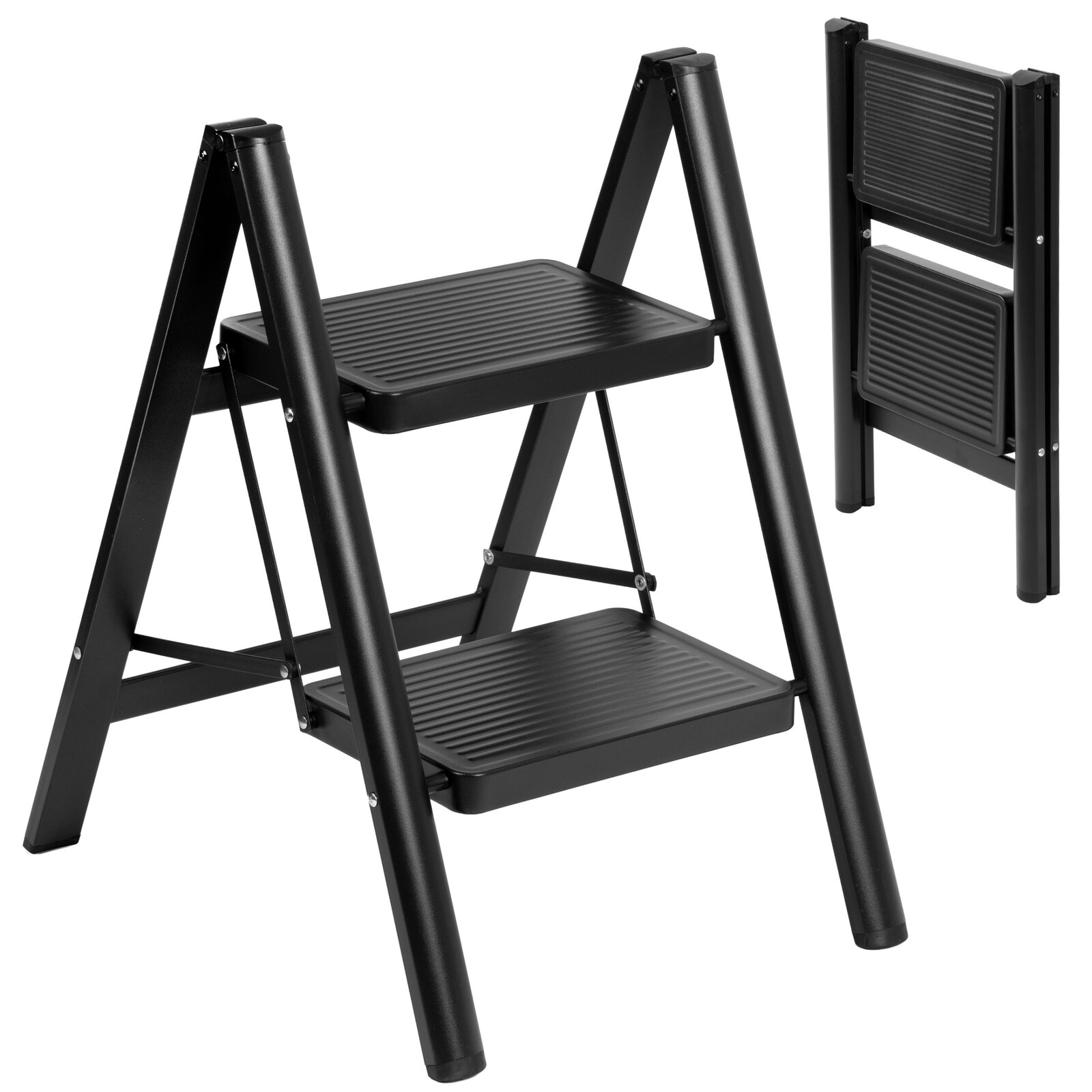 Dvoustupňové skladací schůdky EASYSTEP 2 černé