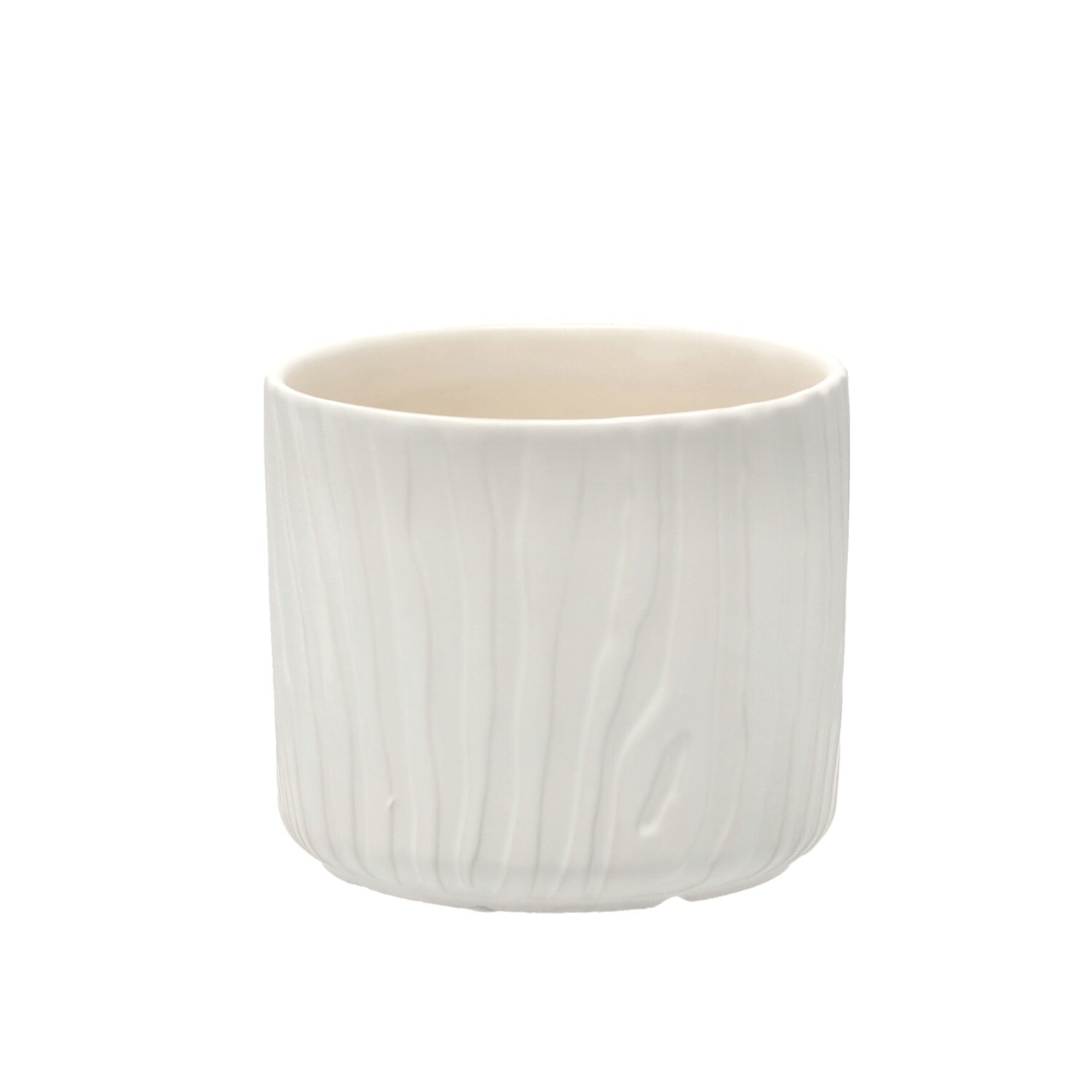 Keramický obal na květináč ANTIQUE 15x15x13 cm bílý/matte