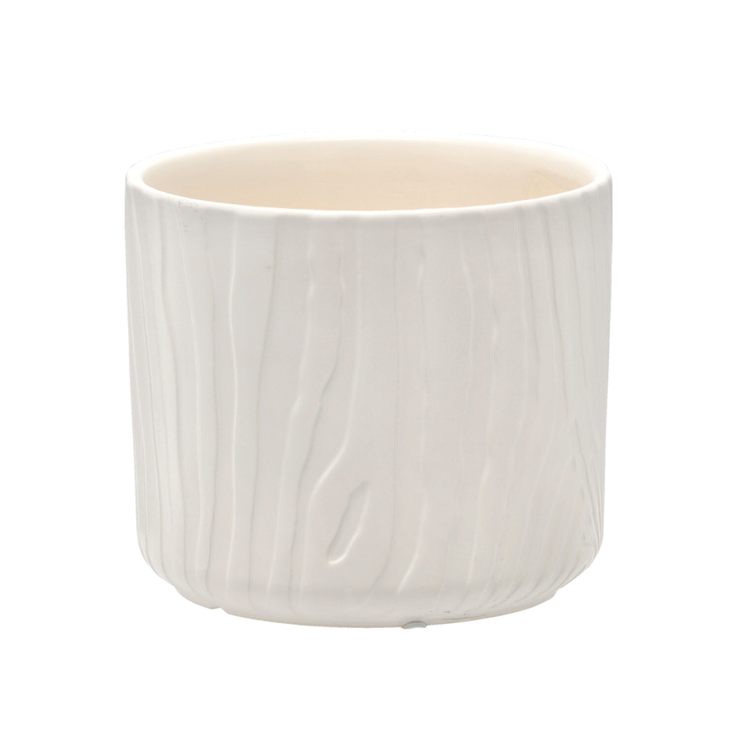 Keramický obal na květináč ANTIQUE 19,5x19,5x17 cm bílý