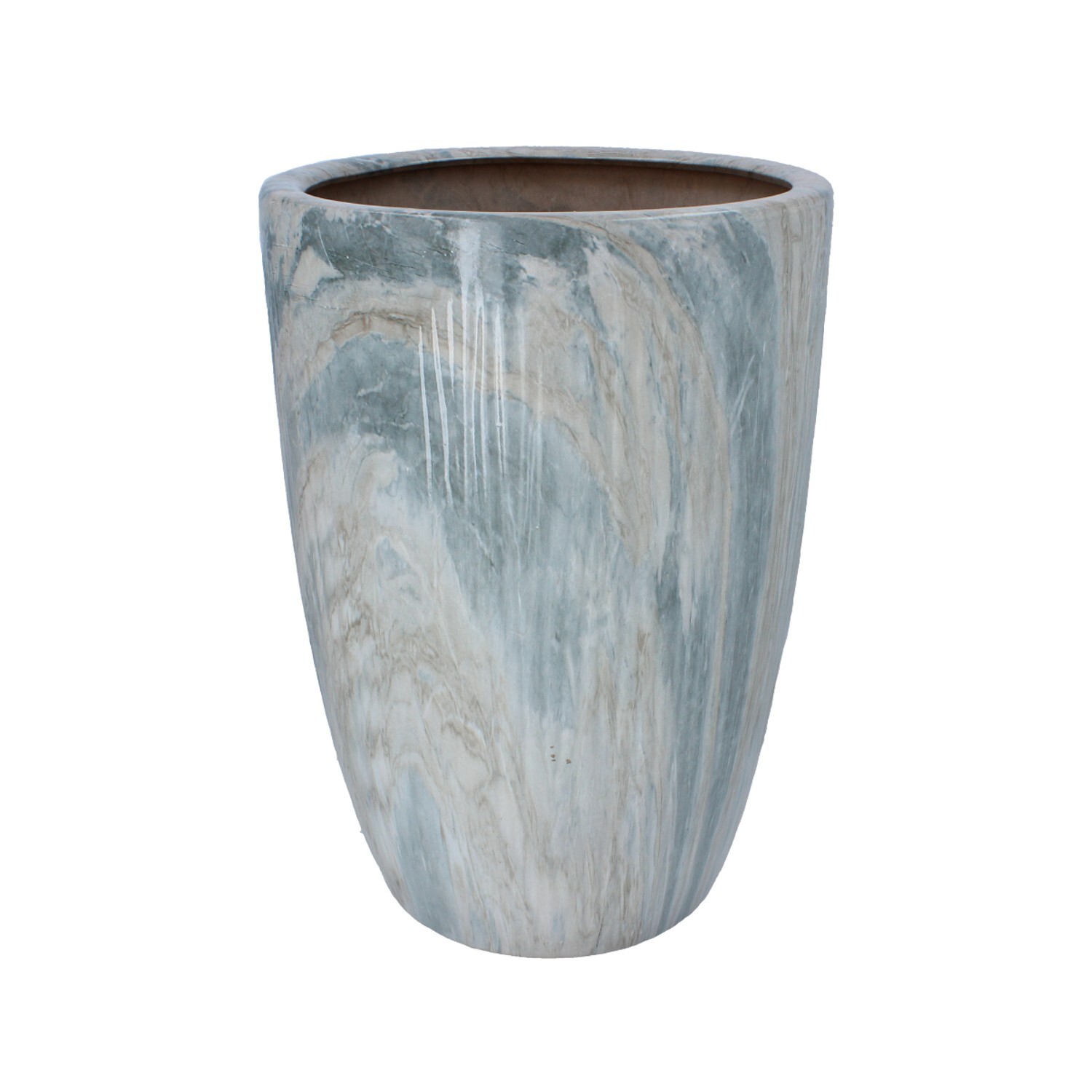 Keramický obal na květináč MARMORY 30,5x30,5x42,5 cm světlý mramor