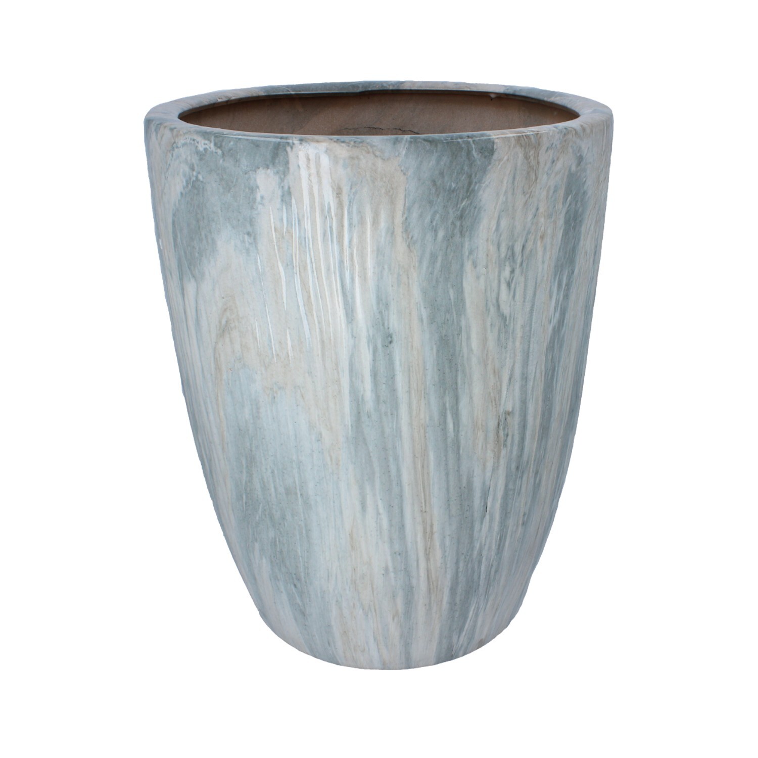 Keramický obal na květináč MARMORY 37x37x45,5 cm světlý mramor