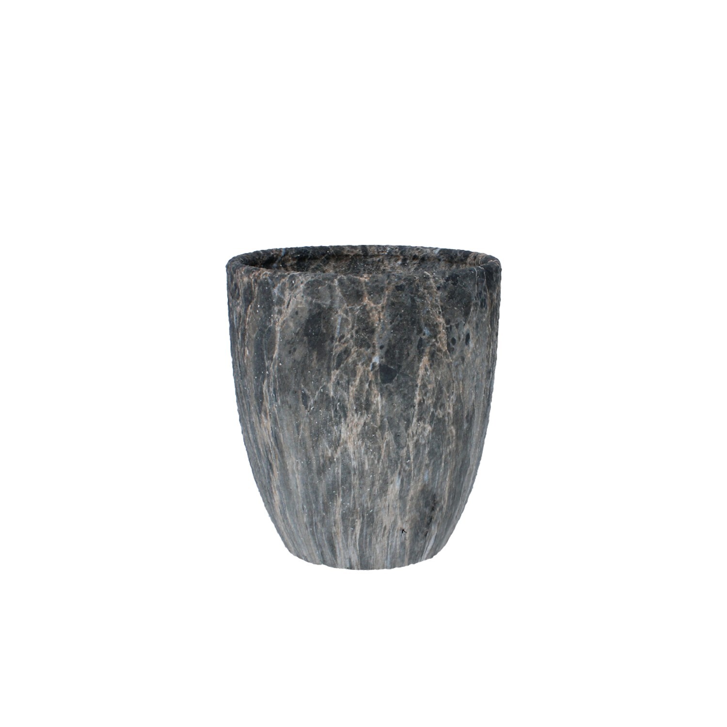 Keramický obal na květináč MARMORY I 20,5x20,5x 23 cm šedý