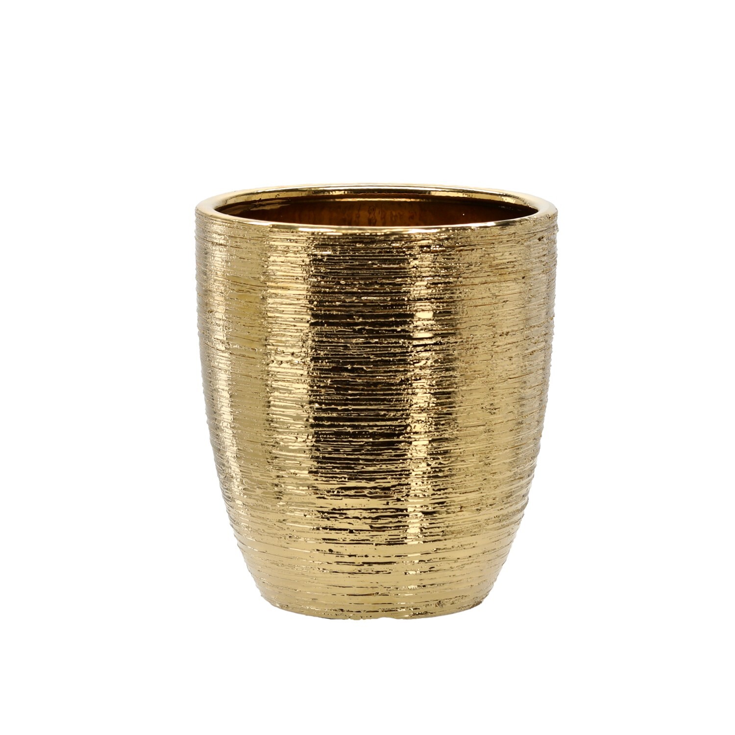Keramický obal na květináč OLO 20x20x22 cm zlatý