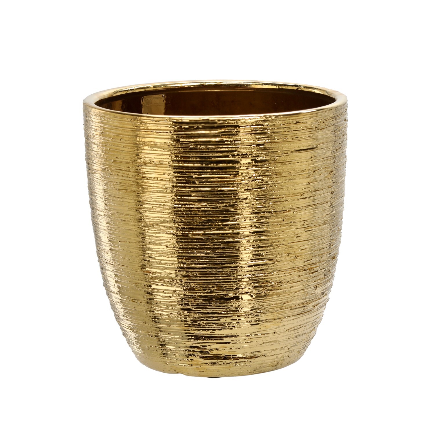 Keramický obal na květináč OLO 25x25x25 cm zlatý