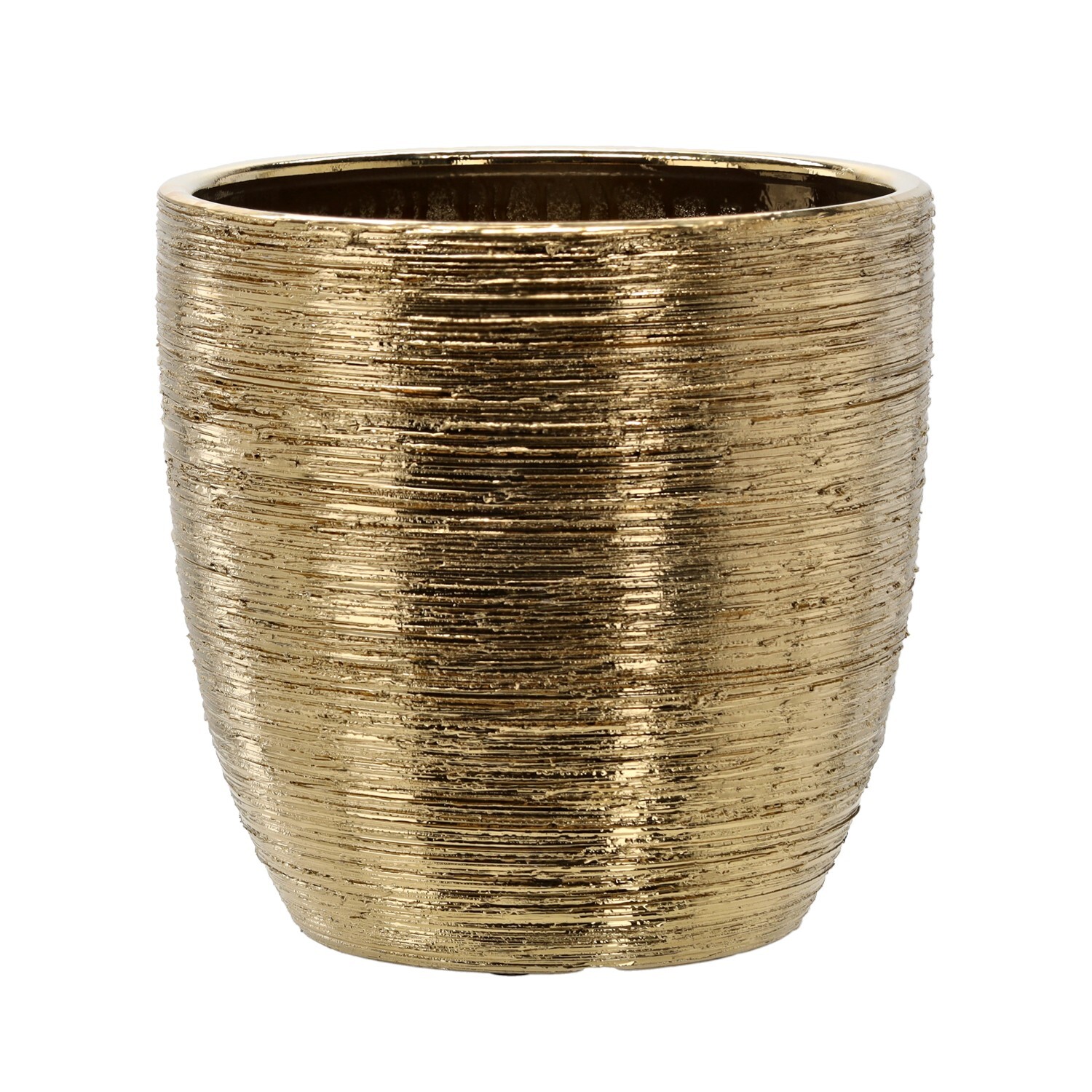 Keramický obal na květináč OLO 30x30x29,5 cm zlatý
