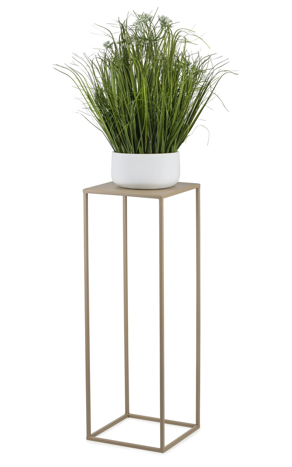 Kovový stojan na květiny BOOLO 70 cm béžový