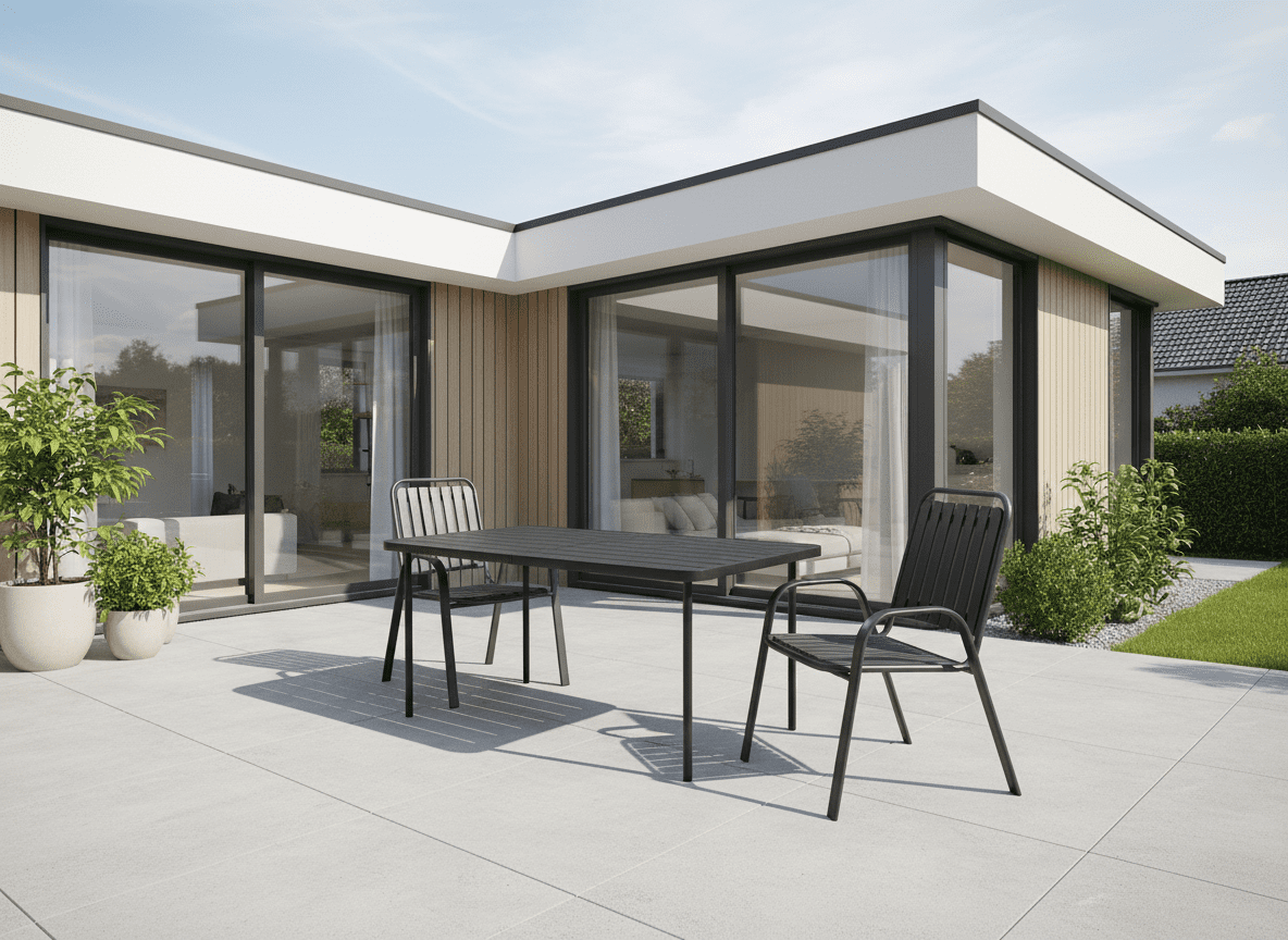 Kovový zahradní stůl LOLA 140x80 cm šedý