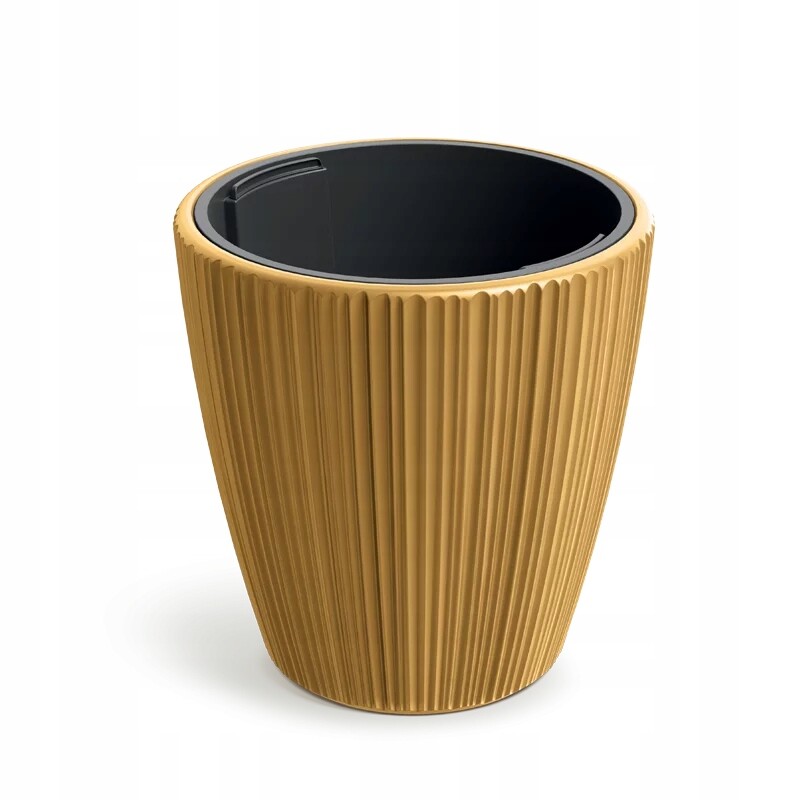 Plastový květináč OROS MIDDLE hořčičný