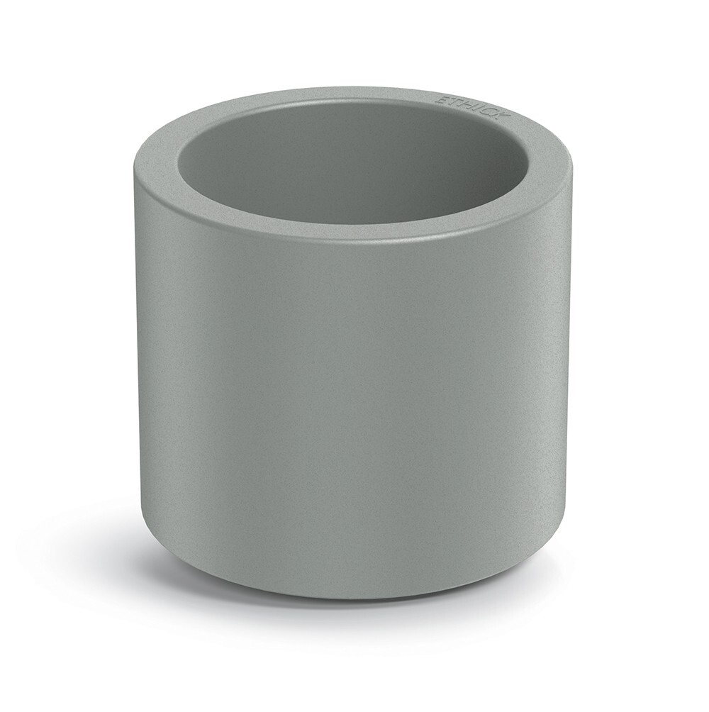 Plastový květináč TUBLAN ROUND betonově šedý