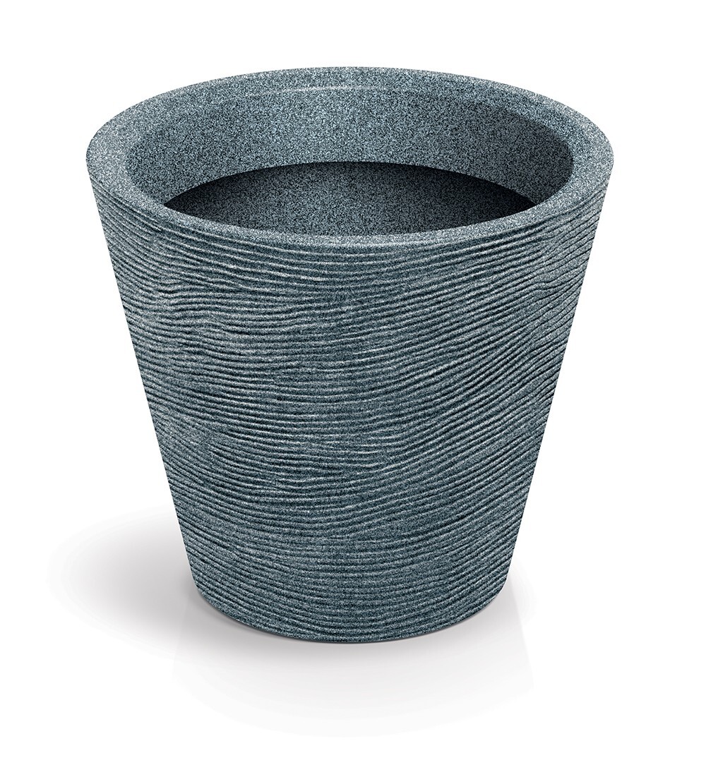 Plastový květináč TUBRAN ROUND I granitový