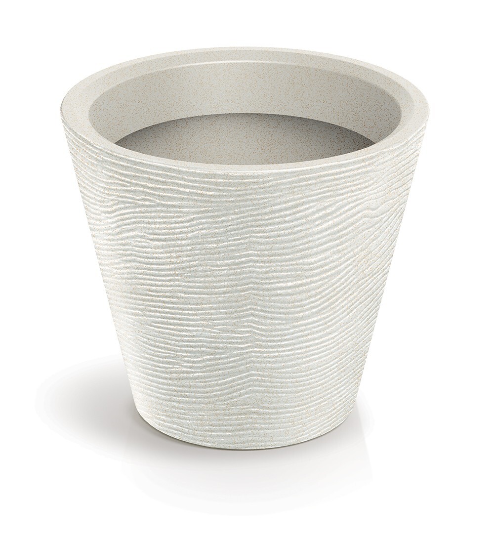 Plastový květináč TUBRAN ROUND I. pískový
