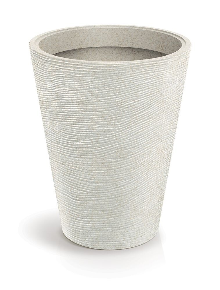 Plastový květináč TUBRAN ROUND MIDL 48 cm pískový