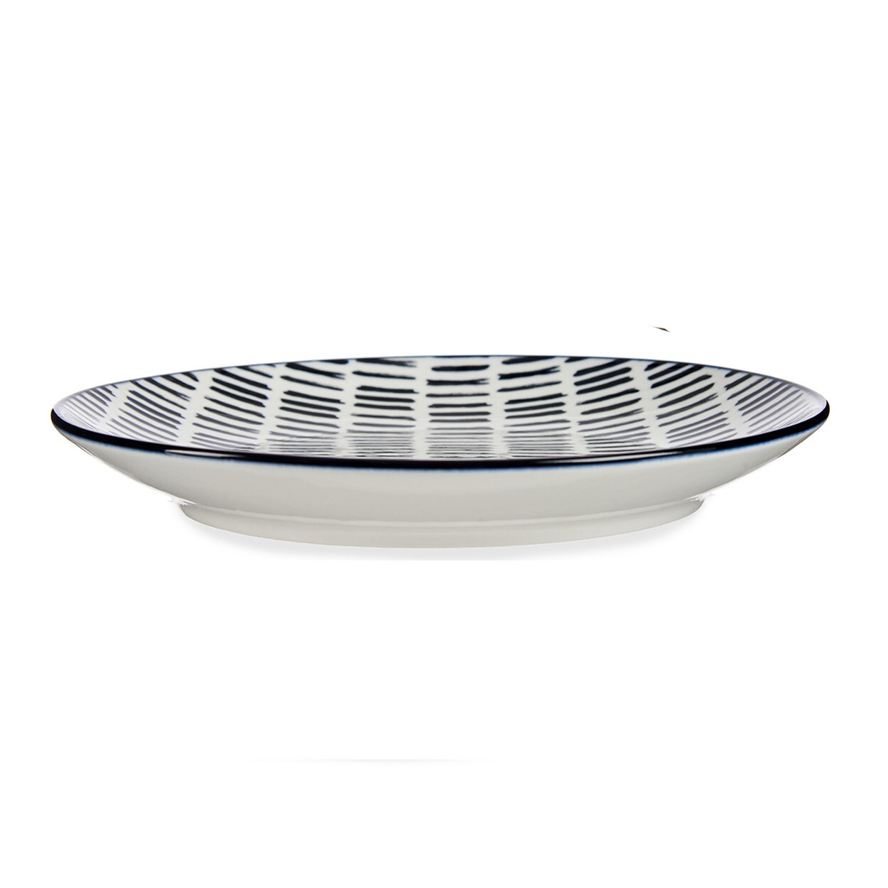 Porcelánový dezertní talíř LINEAS 20 cm bílý/černý