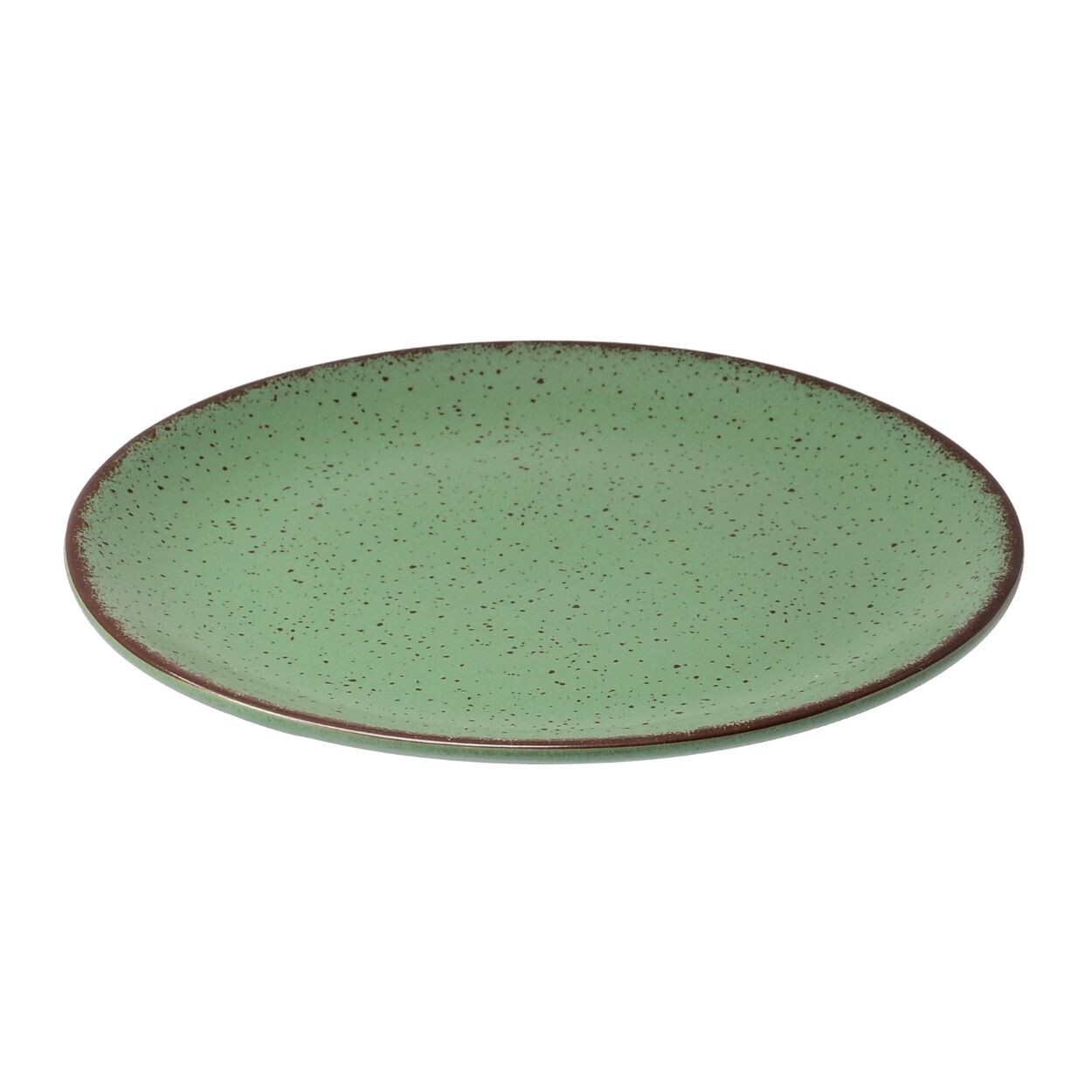Porcelánový dezertní talíř Terra 21 cm zelený