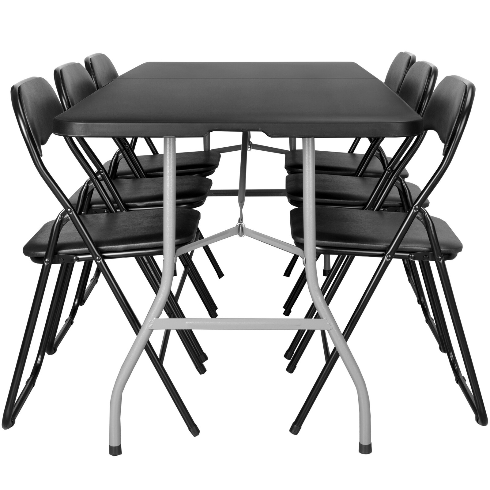 Sada cateringového nábytku FETA BLACK pro 6 osob černá