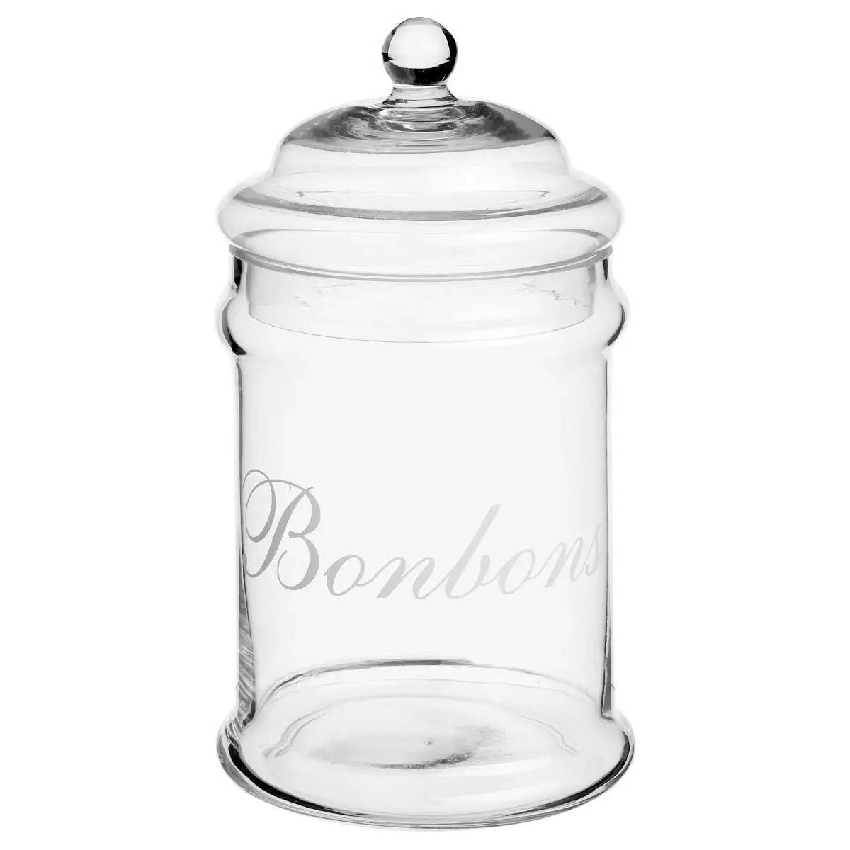 Skleněná dóza na bonbony BONBONS čirá