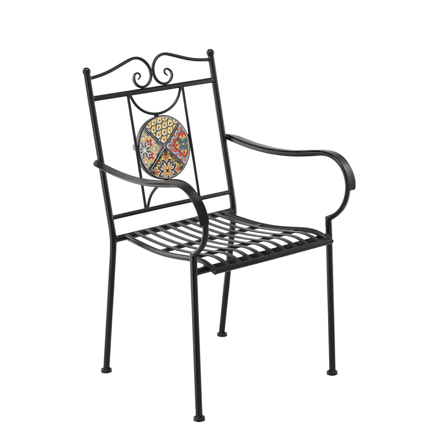 Zahradní křeslo MOZAIK vícebarevné/černé
