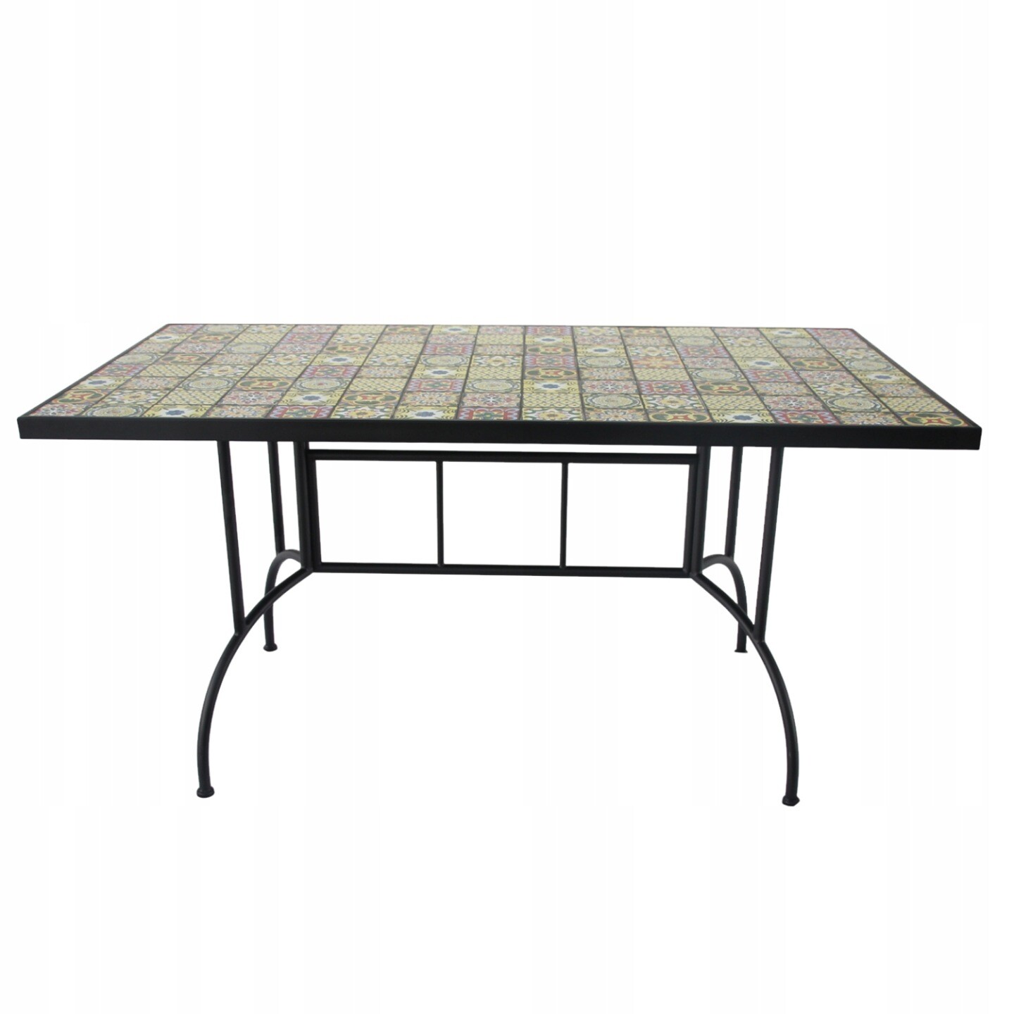 Zahradní stůl MOZAIK 150x80 cm vícebarevný/černý