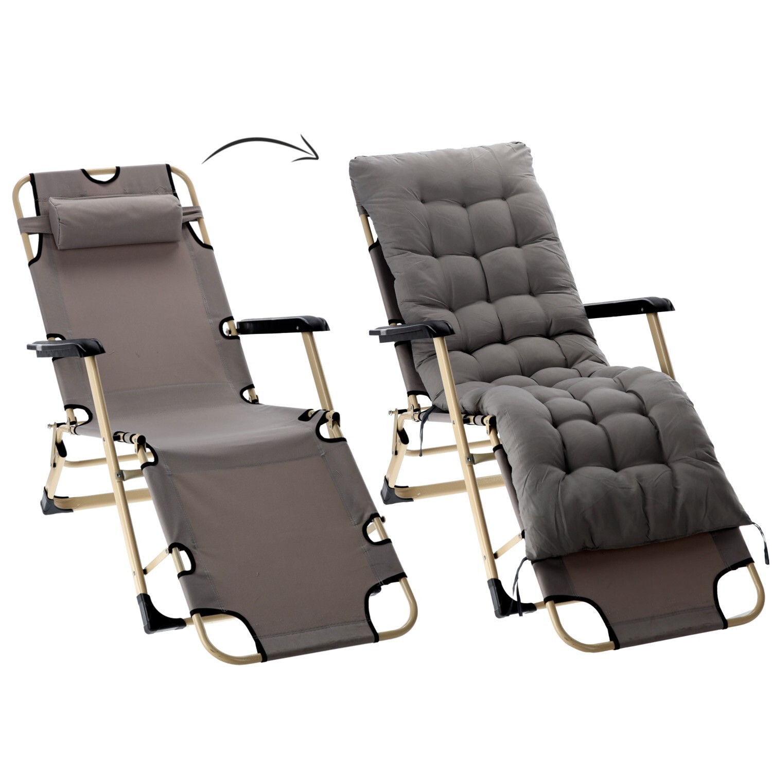 Zahradníi lehátko LAZY šedé