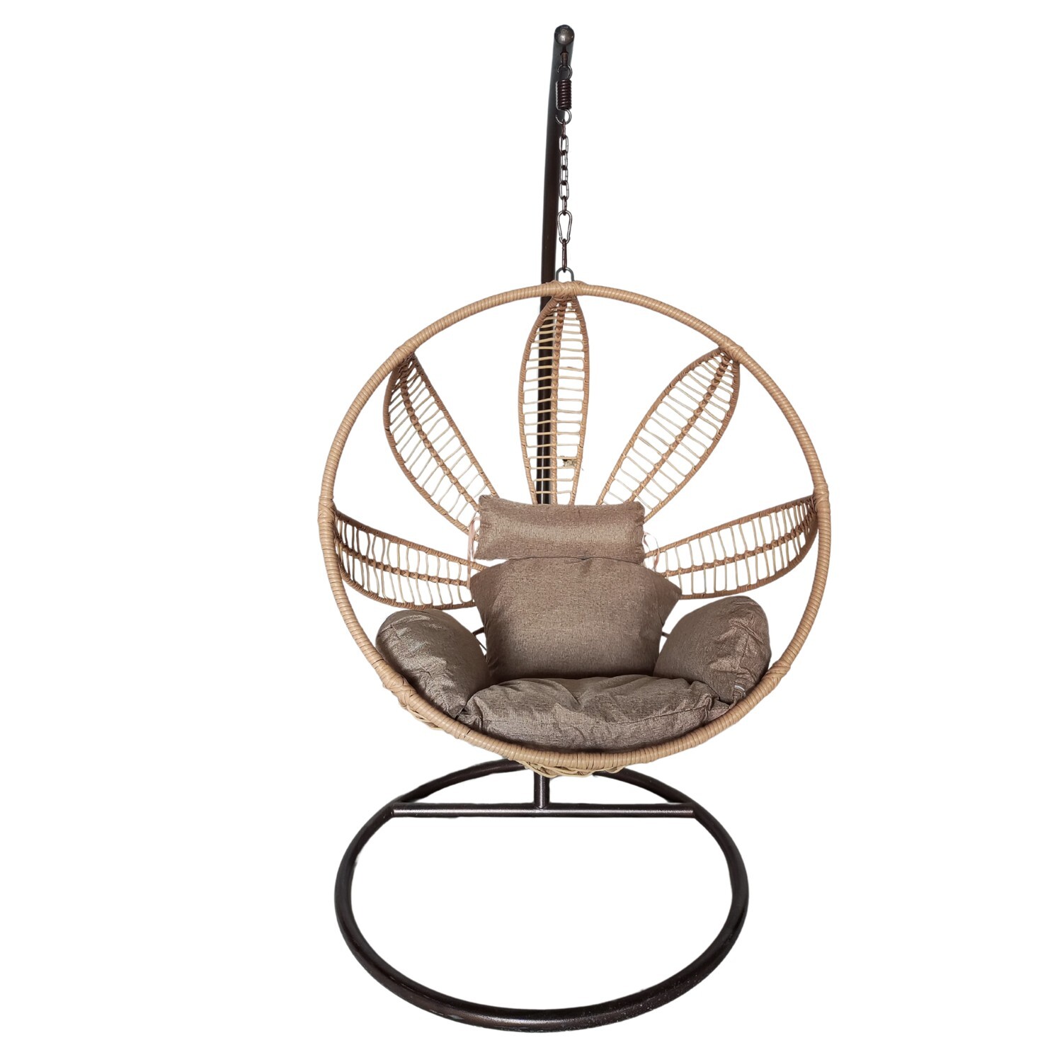 Závěsné křeslo SOBRE béžové/hnědé