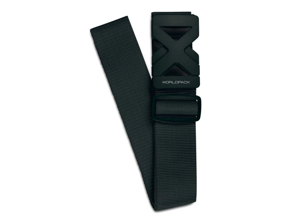 Bezpečnostný popruh na kufor Worldpack - čierny