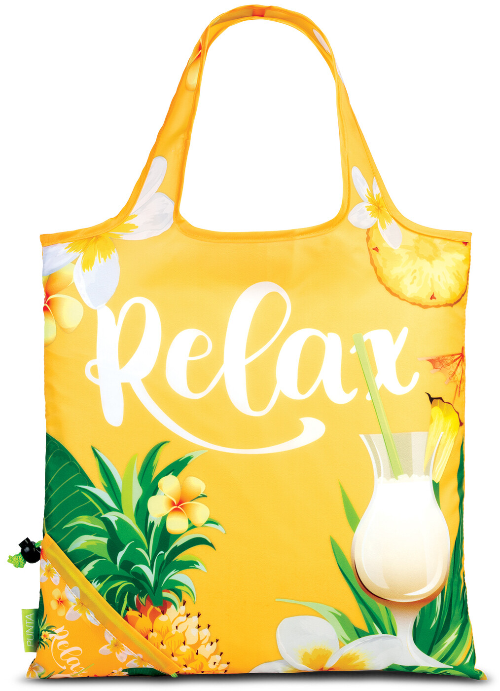 Skladacia nákupná taška Punta Summer Vibes 12 L - žltá