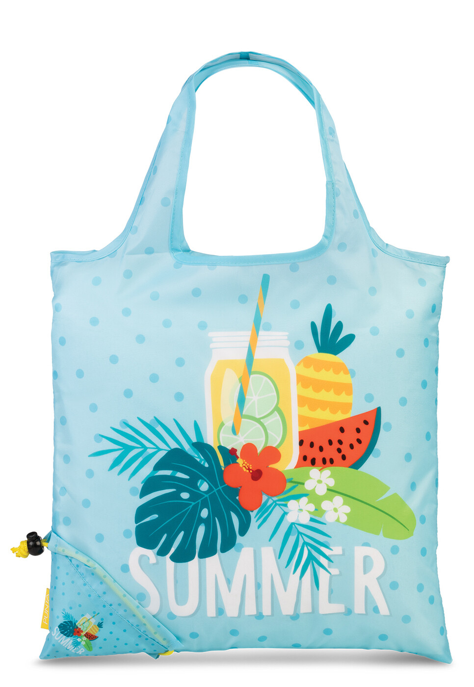 Skladacia nákupná taška Punta Summer Vibes 12 L - modrá