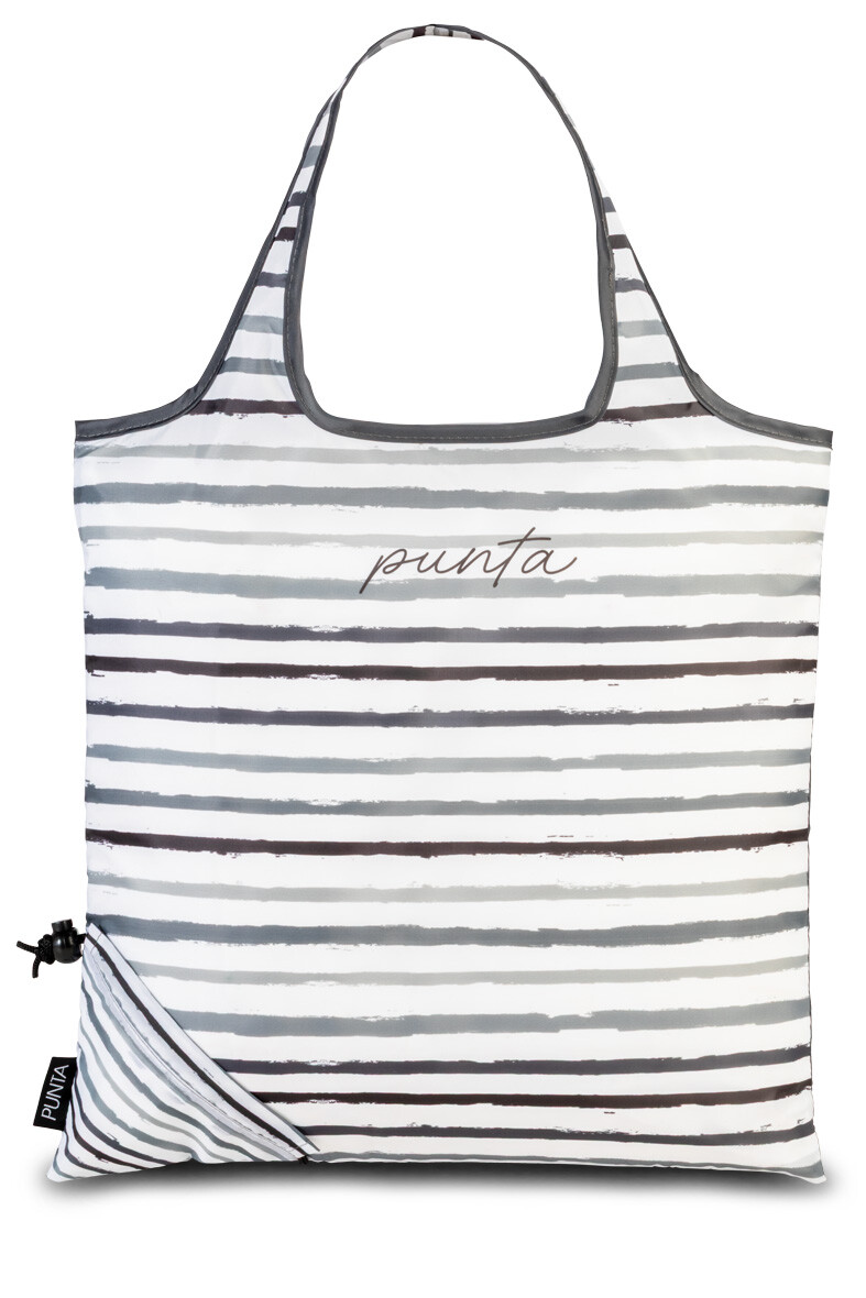 Skladacia nákupná taška Punta Flow 12 L - sivá