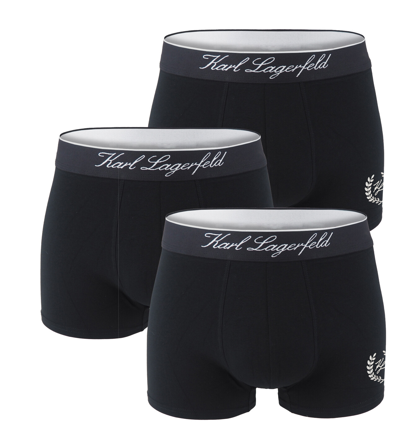 KARL LAGERFELD - boxerky 3PACK organic cotton hotel KARL crest black