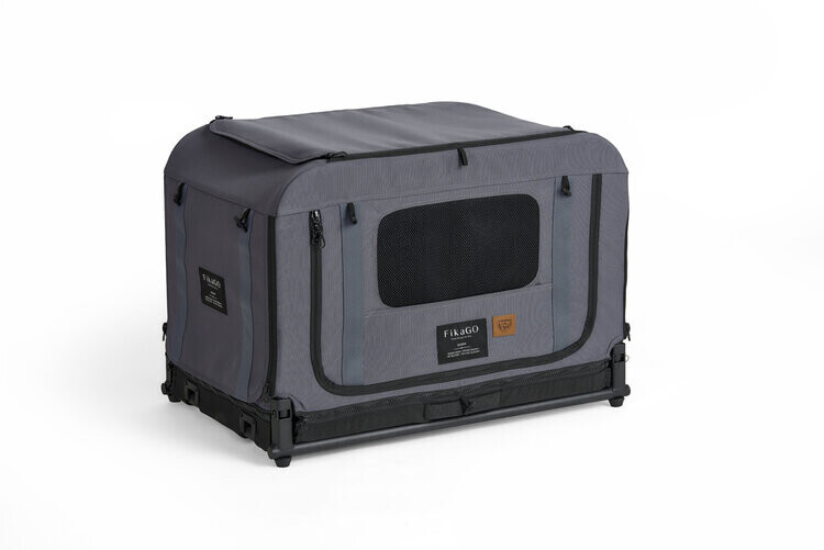 FIKAGO Skladacia kennel prepravka Queen S Grey