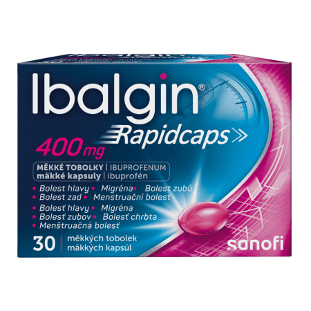 IBALGIN Rapidcaps 400 mg 30 kapsúl - balenie 2 ks