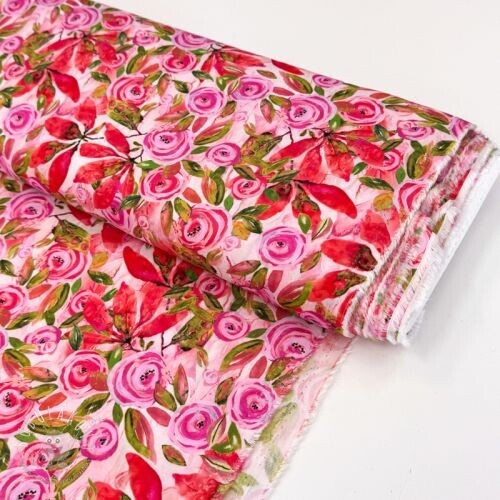 Viskóza RAYON POPLIN Printed Rosie design A