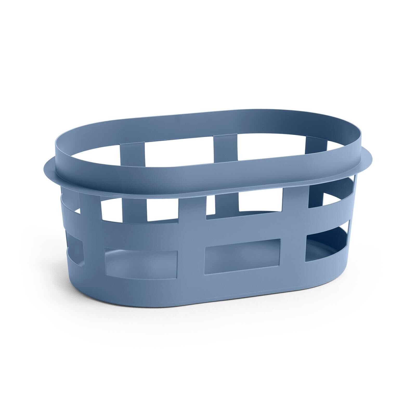 HAY Úložný košík Basket, modrý, plast, dĺžka 57 cm