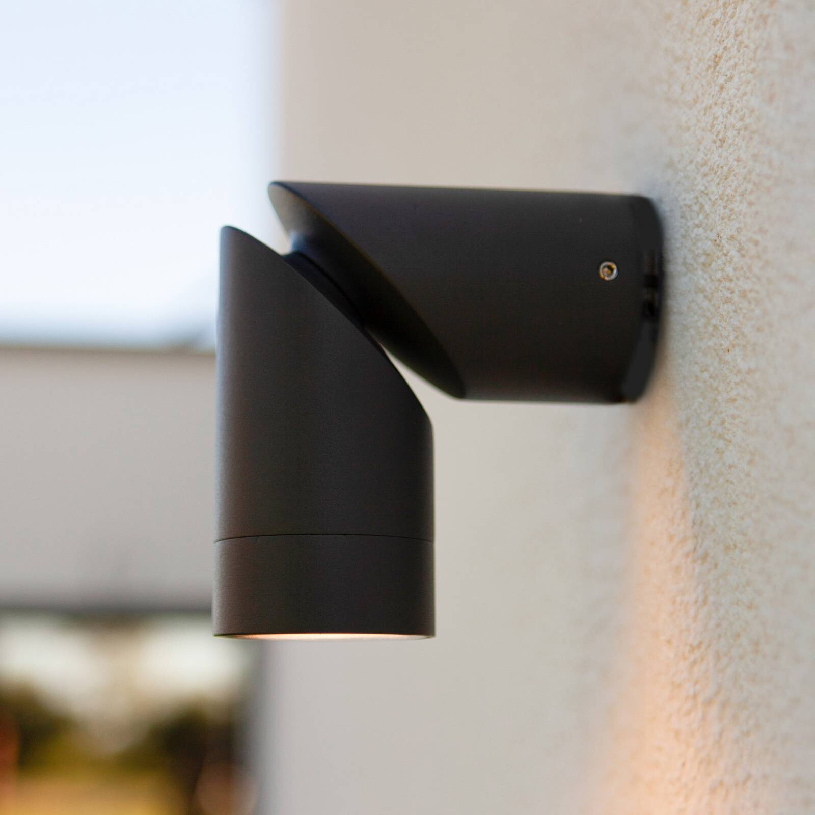 Vonkajšie nástenné svietidlo TUBON, tmavošedá, Ø 6 cm, kov, IP54, GU10