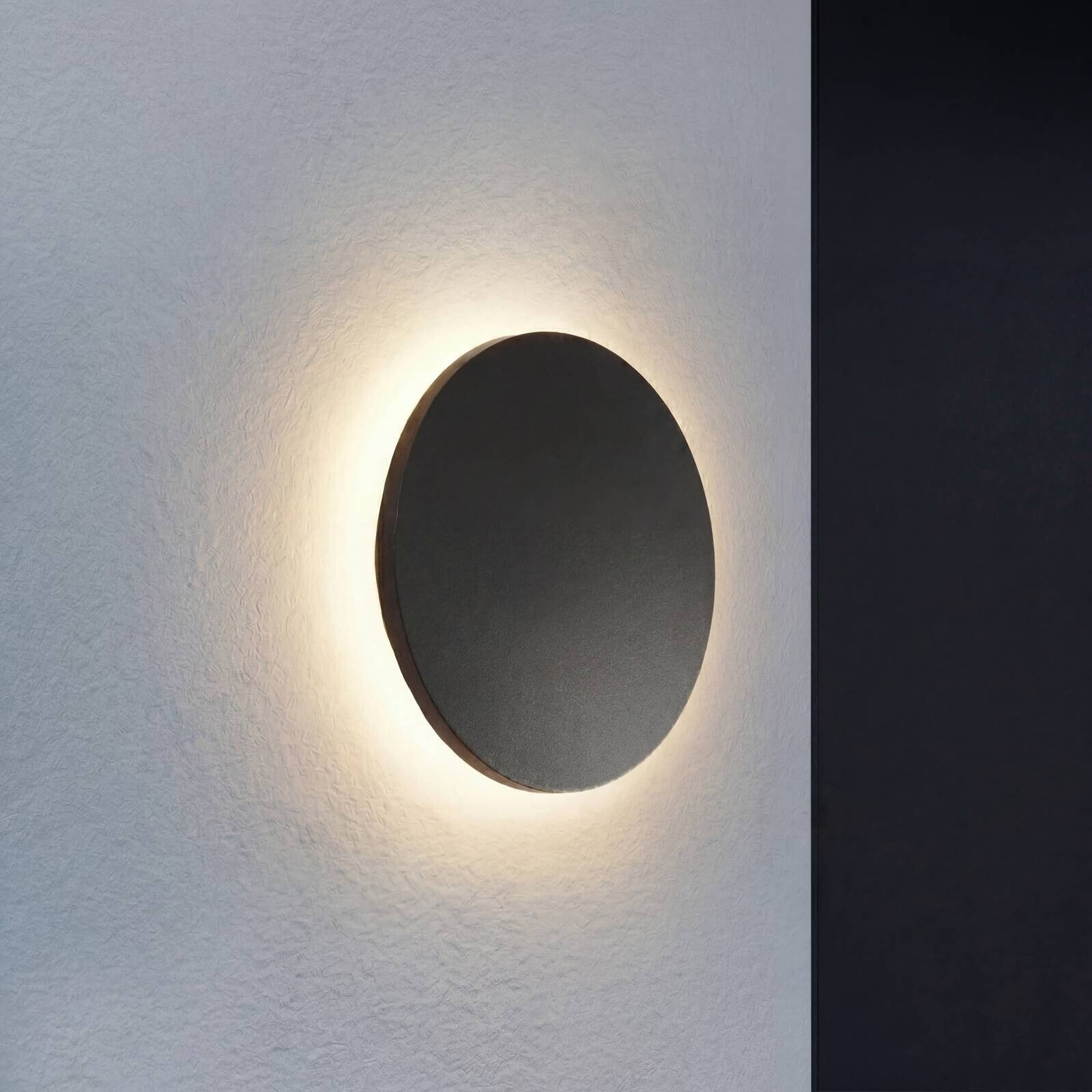 Vonkajšie nástenné LED svietidlo Lindby Selinel, čierna, 23 cm, číslo domu